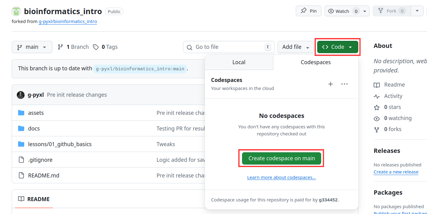 Lesson 1 — GitHub Basics · Intro to Clinical Bioinformatics